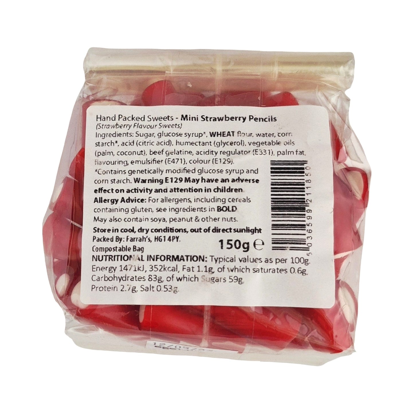 Museum Sweet Bags - Mini Strawberry Pencils