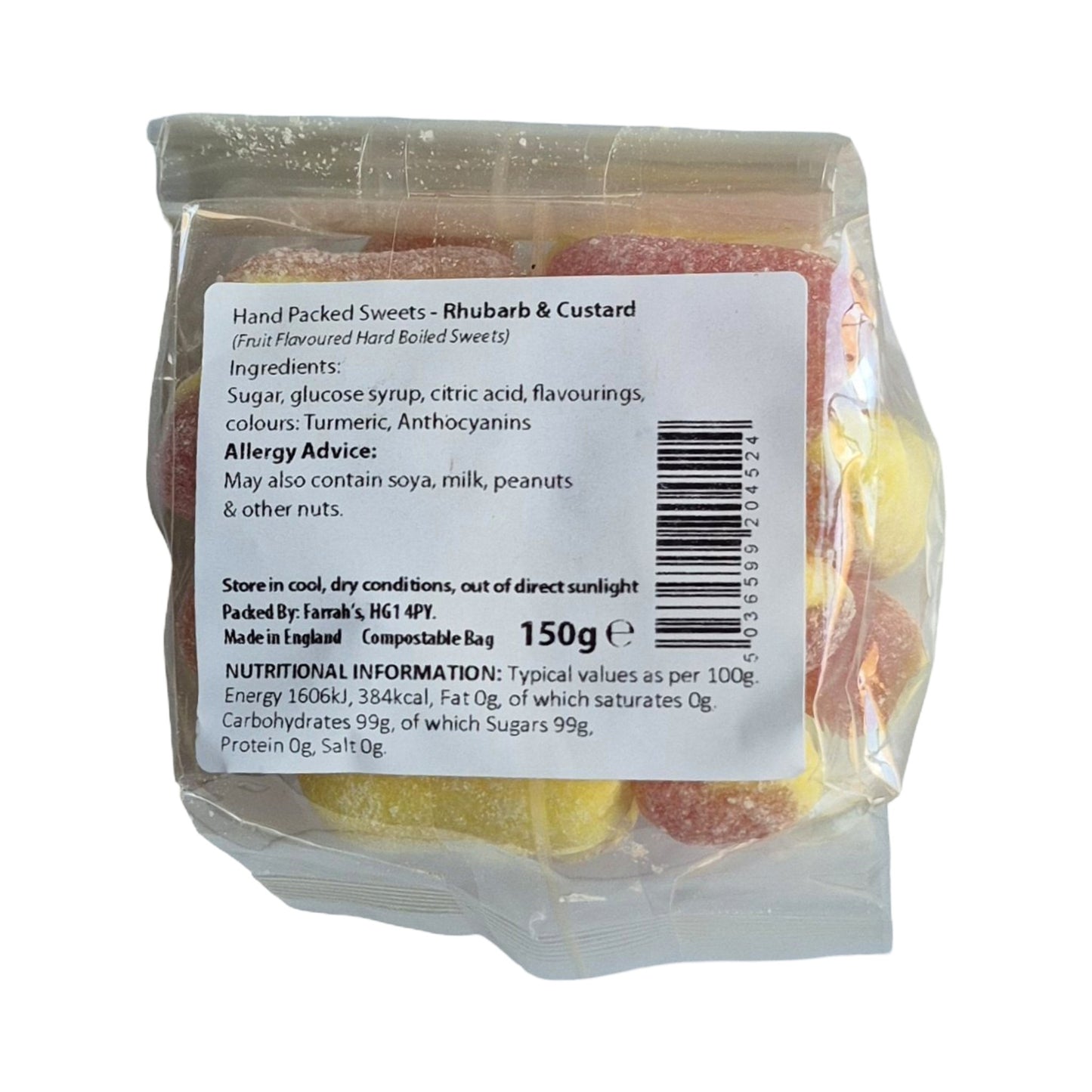 Museum Sweet Bags - Rhubarb and Custard