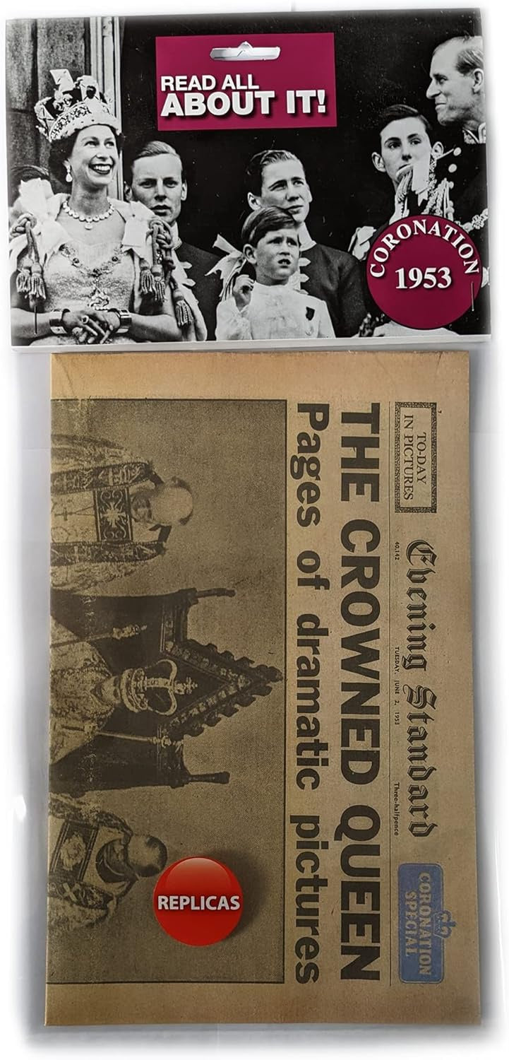 Coronation 1953 Replica Newspaper