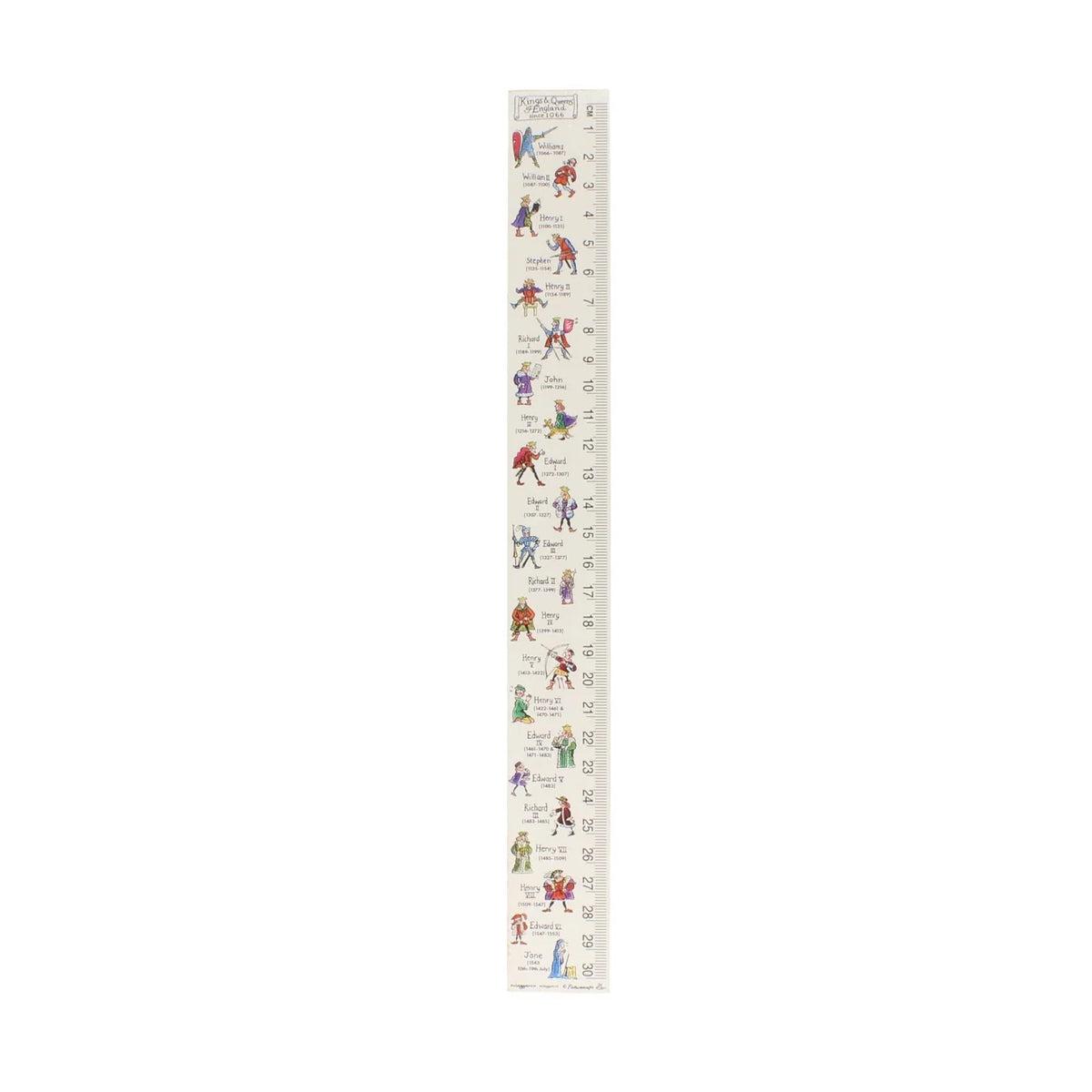 British Kings and Queens Wooden Ruler