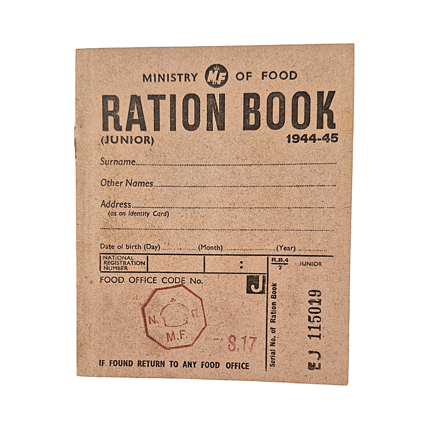 Replica Ration Book