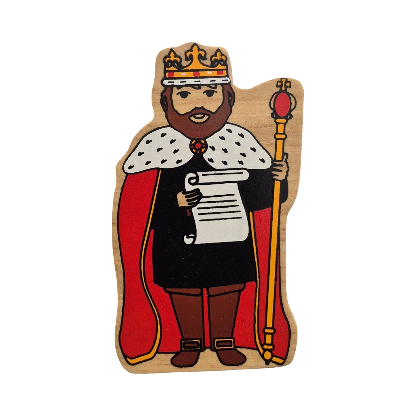 King Wooden Figure