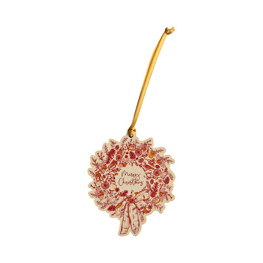 Christmas Wreath Wooden Hanging Decoration