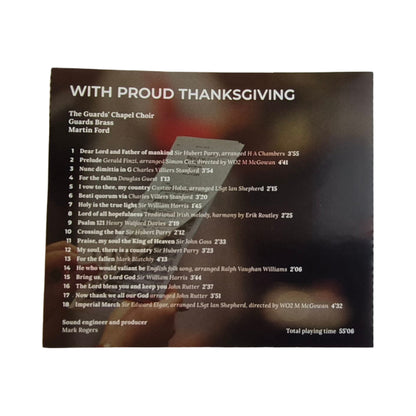 With Proud Thanksgiving - The Guards Chapel Choir CD