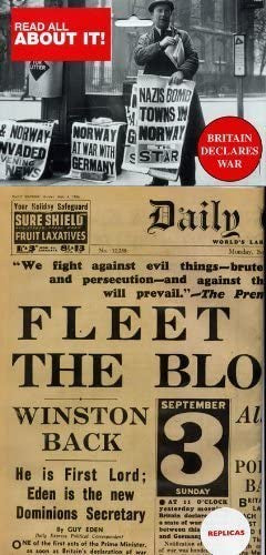 Britain Declares War Replica Newspaper