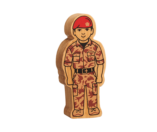 Army Officer Wooden Figure